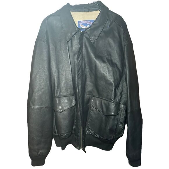 Vintage Airborne 100% genuine leather jacket. Size extra large tall.good - Picture 2 of 10